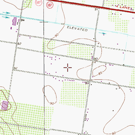Topographic Map of Yokum-Hall Colonia, TX