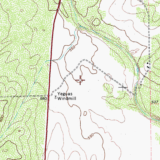 Topographic Map of Las Lomitas B Colonia, TX
