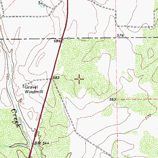 Topographic Map of Las Lomitas C Colonia, TX