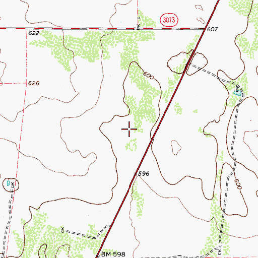 Topographic Map of South Fork Colonia, TX