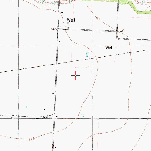 Topographic Map of Bentonville Acres Colonia, TX