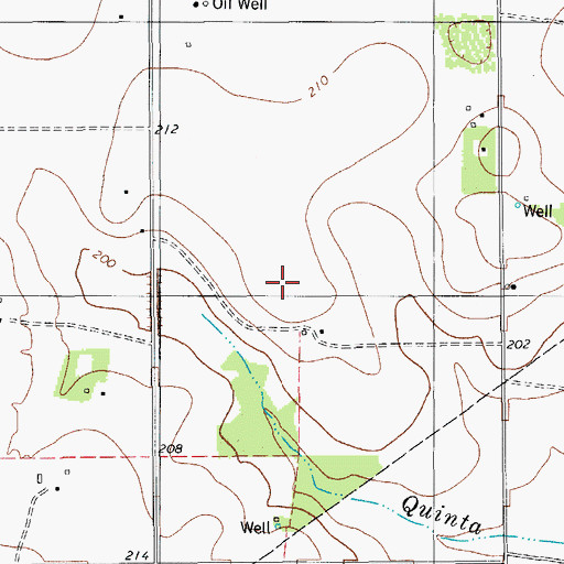 Topographic Map of Casa Linda Colonia, TX