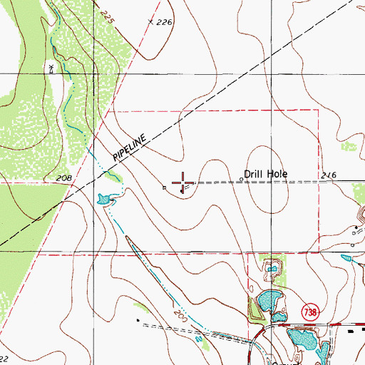 Topographic Map of Colony Estates Colonia, TX
