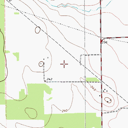 Topographic Map of Coyote Acres Colonia, TX