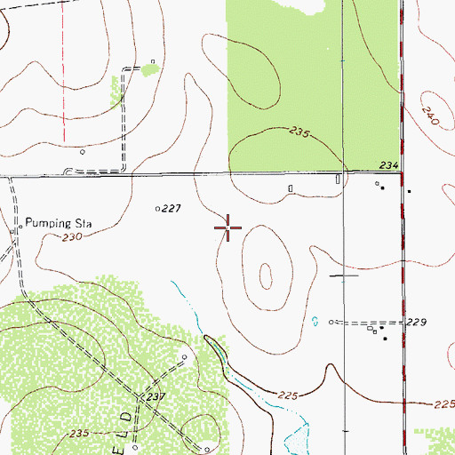 Topographic Map of English Acres Colonia, TX