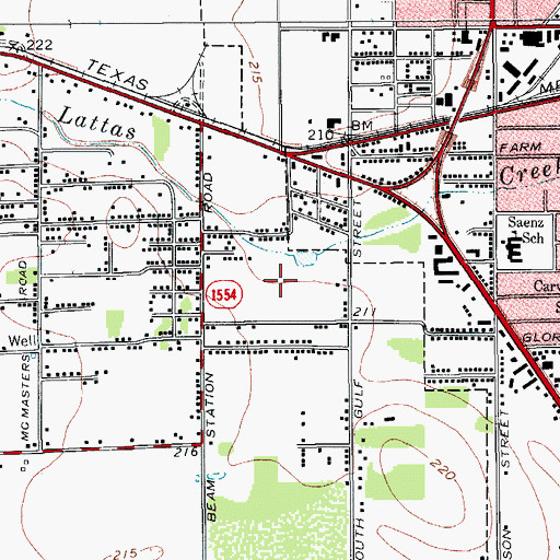 Topographic Map of Guerra Estate Addition Colonia, TX