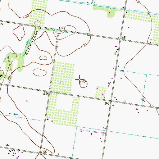 Topographic Map of West Haven Colonia, TX