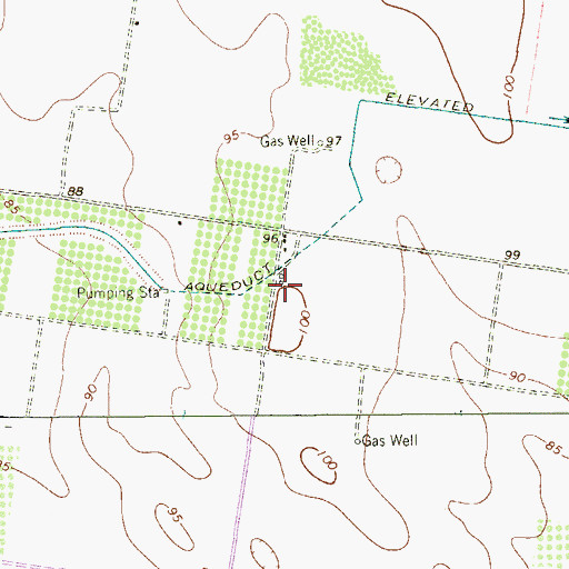 Topographic Map of Triple C Colonia, TX