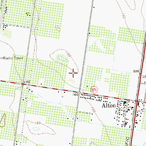 Topographic Map of Trosper Road Colonia, TX