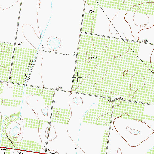 Topographic Map of Twin Roads Colonia, TX