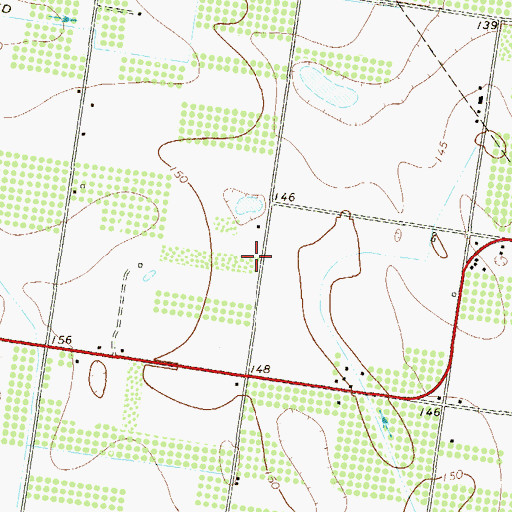 Topographic Map of Upper Sharyland Colonia, TX