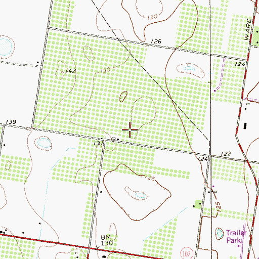 Topographic Map of Valle Hermoso Estates Colonia, TX
