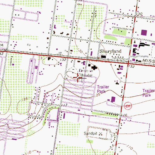 Topographic Map of Valley View Estates Colonia, TX