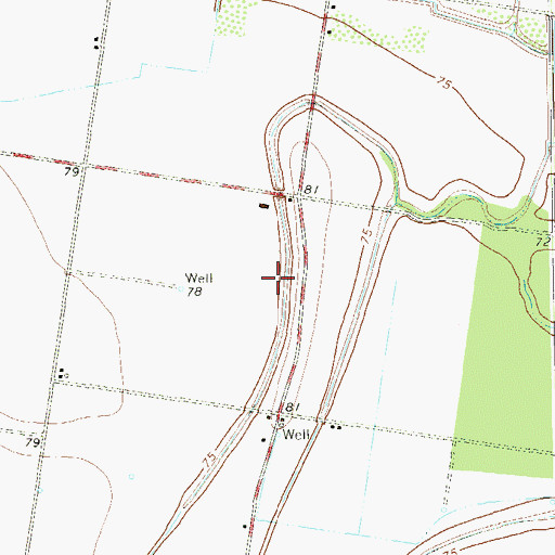 Topographic Map of Vertress Colonia, TX
