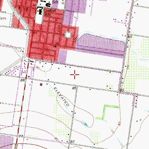 Topographic Map of Victoria Belen Colonia, TX