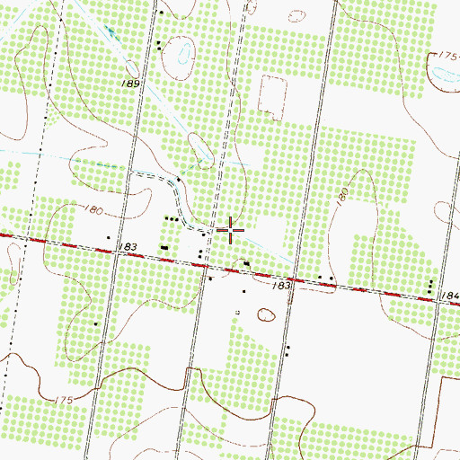 Topographic Map of Villa Capri Colonia, TX