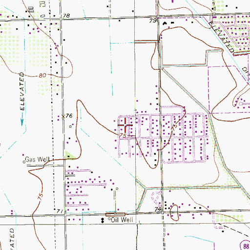 Topographic Map of Villa Verde Colonia, TX