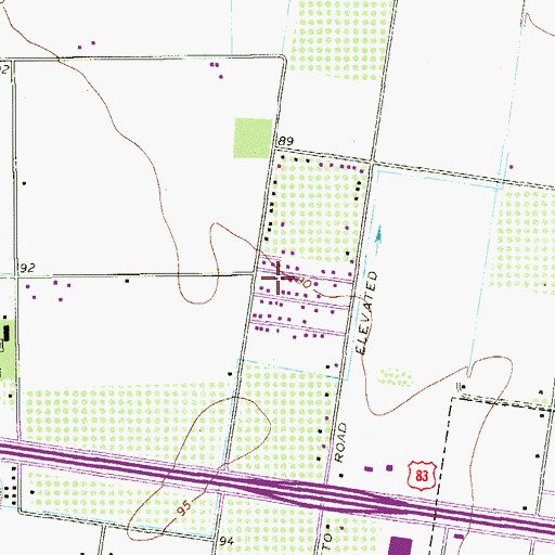 Topographic Map of Walston Farms Colonia, TX