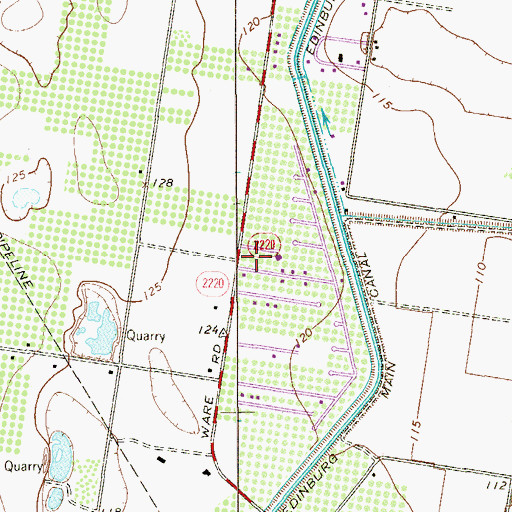 Topographic Map of Ware del Norte Colonia, TX