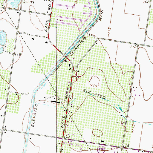 Topographic Map of Ware Oaks Colonia, TX