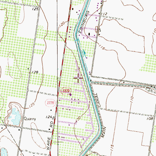 Topographic Map of Ware Shadows Colonia, TX