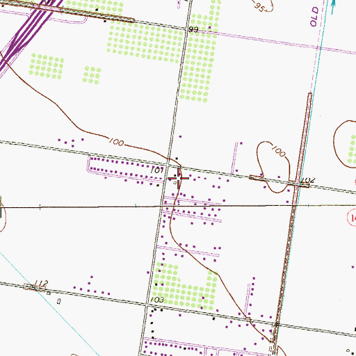Topographic Map of Welch Tract Colonia, TX