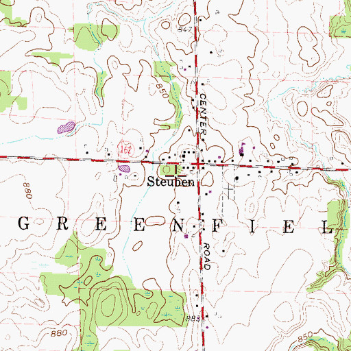 Topographic Map of Steuben Post Office (historical), OH