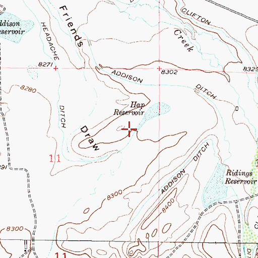 Topographic Map of Hap Dam, CO