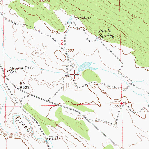 Topographic Map of Basset Number 2 Dam, CO