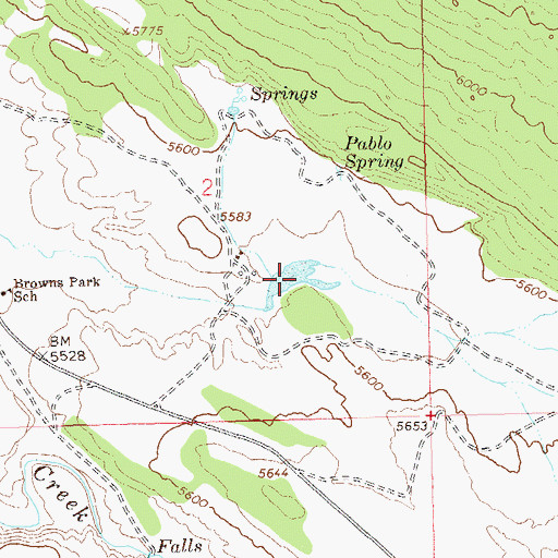 Topographic Map of Basset Reservoir Number 2, CO