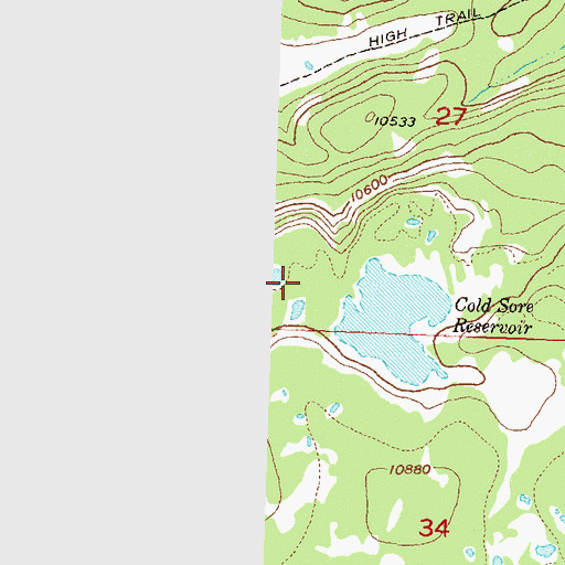 Topographic Map of Jenson Reservoir, CO
