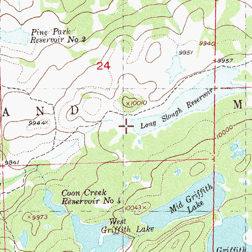Topographic Map of Long Slough Dam, CO