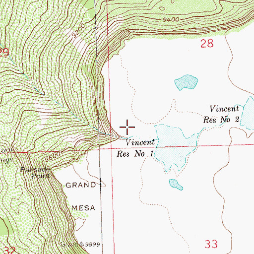 Topographic Map of Vincent Number 1 Dam, CO