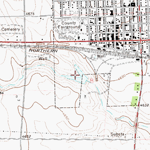 Topographic Map of Akron Dam, CO