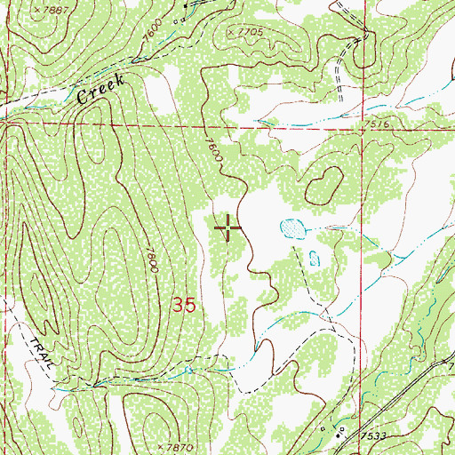Topographic Map of Fielden Reservoir, CO