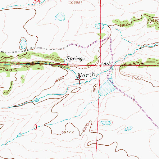 Topographic Map of Wright-Brink Reservoir, CO
