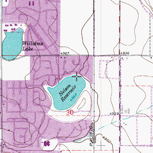 Topographic Map of Sherwood Reservoir, CO