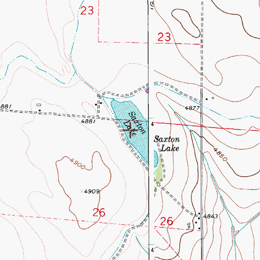 Topographic Map of Shaw Reservoir, CO