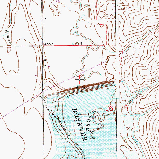 Topographic Map of Williams-McCreery Reservoir, CO