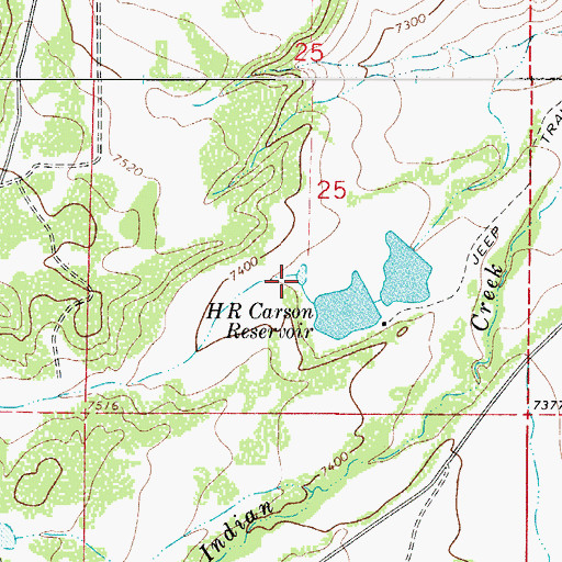 Topographic Map of H R Carson Number 1 Dam, CO