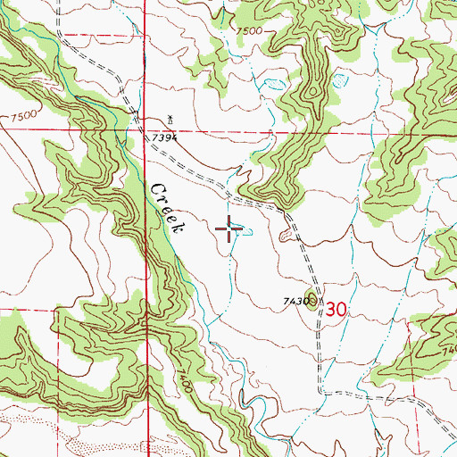 Topographic Map of Freeland Reservoir Number 4, CO