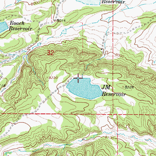 Topographic Map of J M Dam, CO