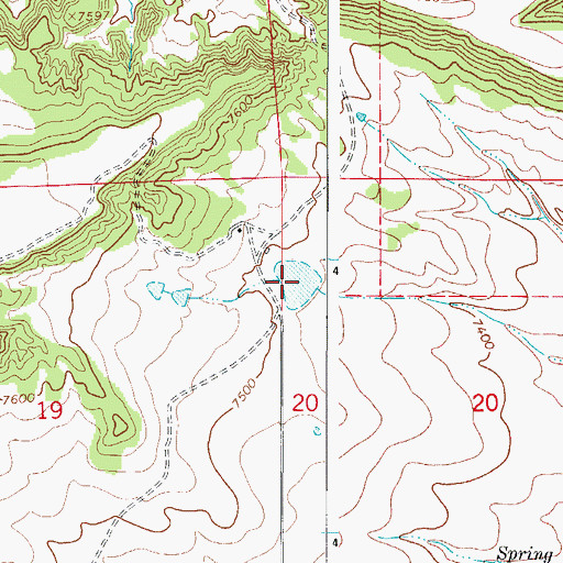 Topographic Map of Montez Reservoir Number 1, CO