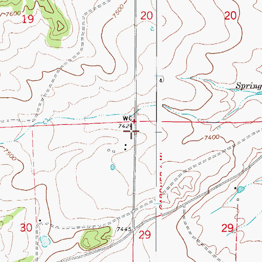 Topographic Map of Montez Number 5 Dam, CO