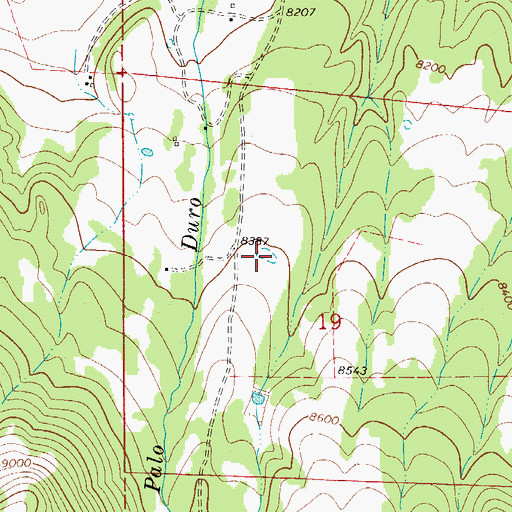 Topographic Map of Pala Dura Reservoir, CO