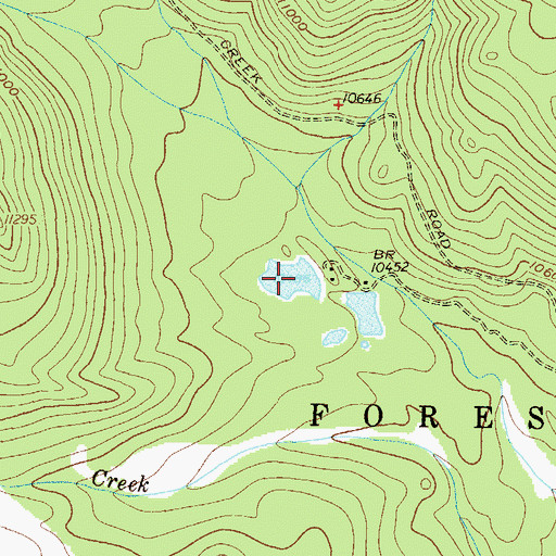 Topographic Map of Upper Michigan Reservoir, CO