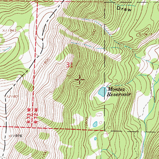 Topographic Map of Sierra Blanco Number 1 Dam, CO