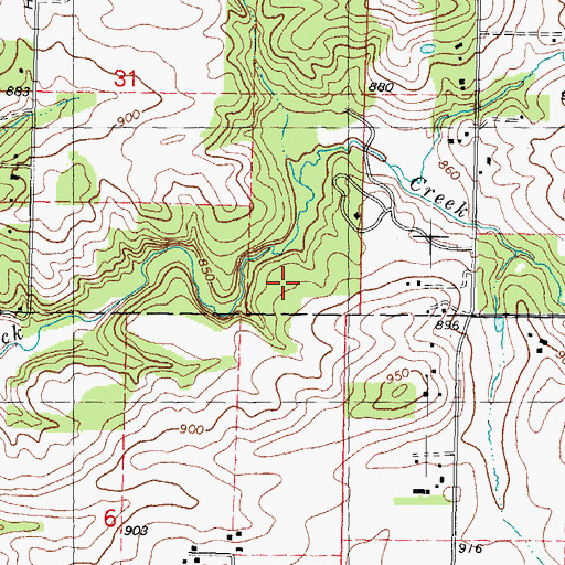 Topographic Map of Kinnikinnick Creek Nature Preserve, IL