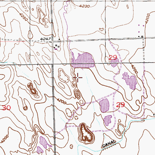 Topographic Map of Headley Reservoir, CO