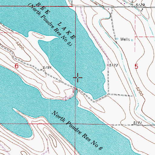 Topographic Map of North Poudre Number 5 Dam, CO